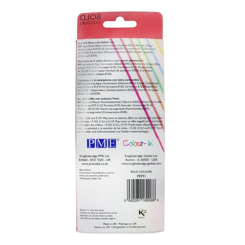 PME Brush and Fine Pens Pack of 6 - Bright