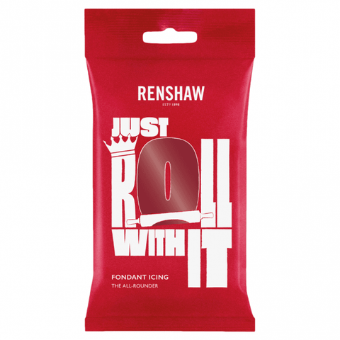 RENSHAW Ruby Red Ready to Roll Fondant Icing Sugarpaste 250g