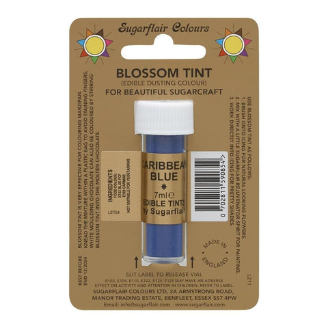 Sugarflair Blossom Tint Dusting Colour - Caribbean Blue 7ml