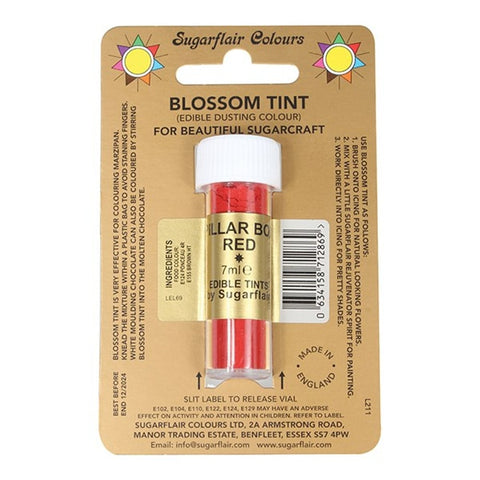 Sugarflair Blossom Tint Dusting Colour - Pillar Box Red 7ml