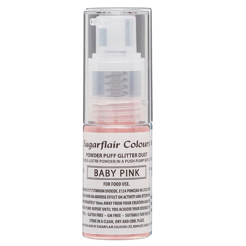 Sugarflair Powder Puff Glitter Dust Spray 10g  Baby Pink