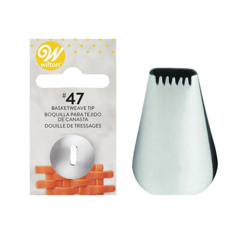 Wilton Basketweave Decorating Tip/Nozzle No. 47 - Stainless Steel