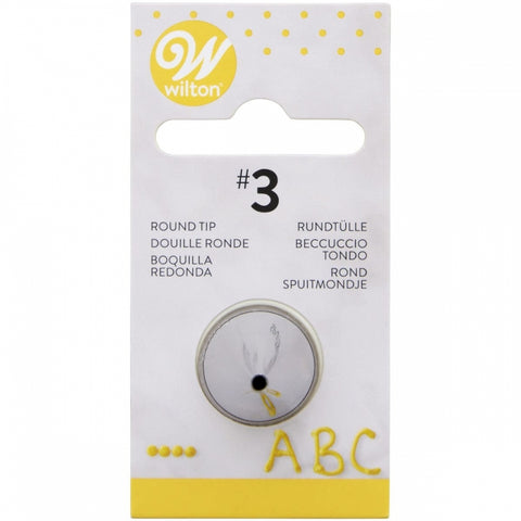 Wilton Round Decorating Tip/Nozzle No. 3 - Stainless Steel