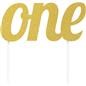 Numeral Cake Topper - Gold - One