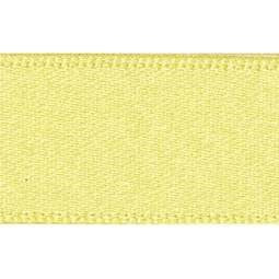 7mm x 20m Double Faced Poly Satin Ribbon Roll - Lemon