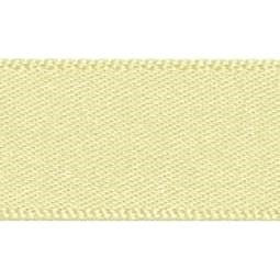 7mm x 20m Double Faced Poly Satin Ribbon Roll - Pale Lemon