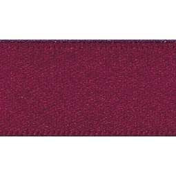 7mm x 20m Double Faced Poly Satin Ribbon Roll - Burgundy