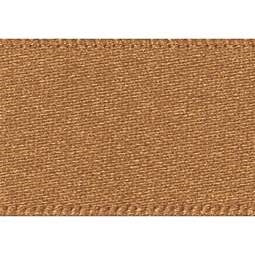 15mm x 20m Double Faced Poly Satin Ribbon Roll - Sable