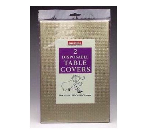 Gold Square Disposable Table covers (Pack of 2)