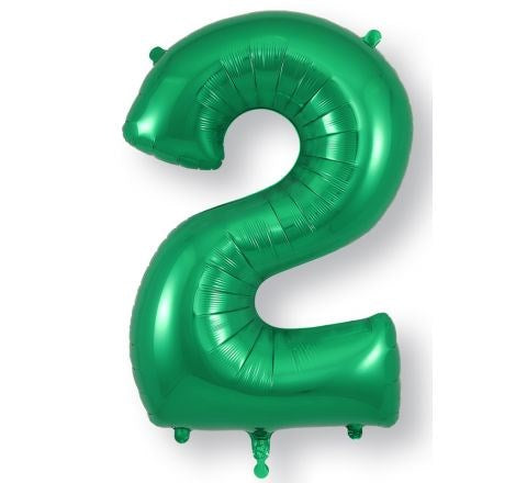 34" 2 Green Foil Balloon