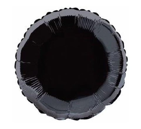 18in Black Circle Foil Balloon