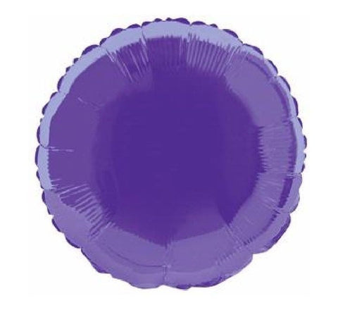 18in Deep Purple Circle Foil Balloon