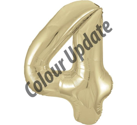 34" 4 Gold Balloon