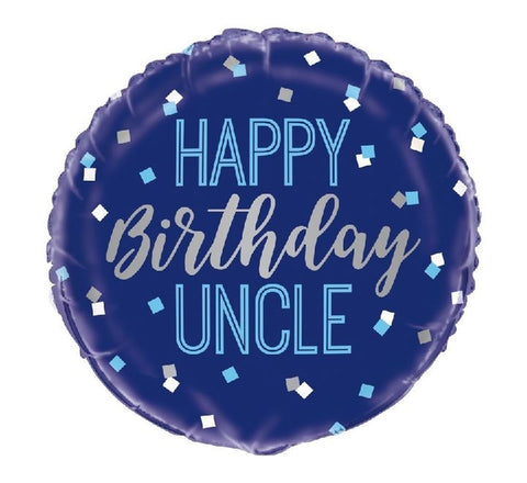 18" Happy Birthday Uncle Foil Balloon