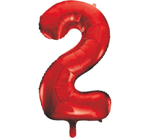 34" 2 Red Foil Balloon