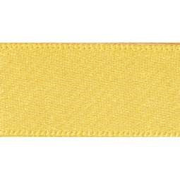 15mm x 20m Double Faced Poly Satin Ribbon Roll - Gold Polka Dot