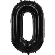 34" 0 Black Foil Balloon