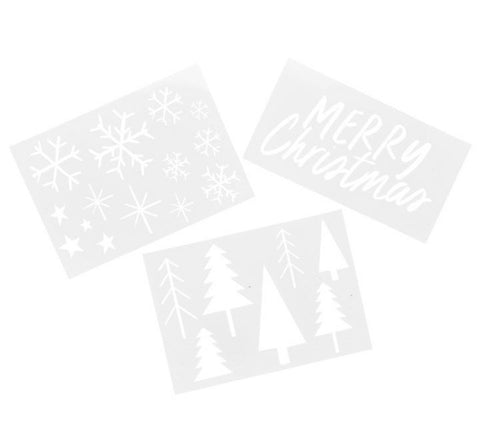 3PK FESTIVE STENCILS