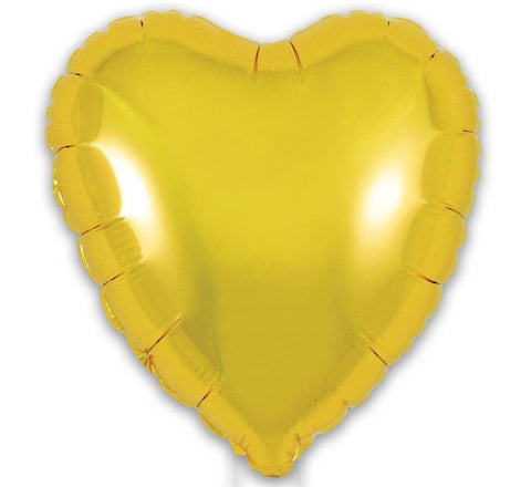 18in Gold Heart Foil Balloon