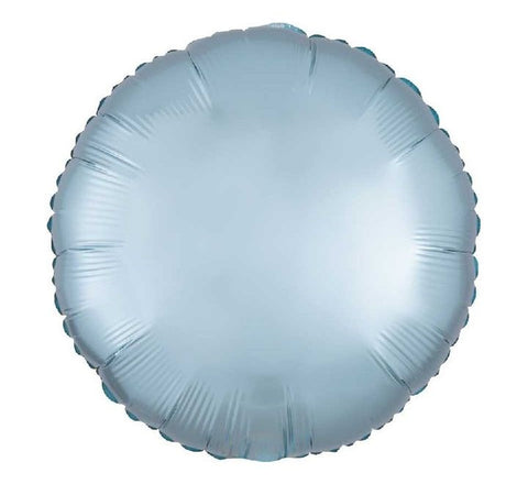 18in Pastel Blue Satin Luxe Circle Foil Balloon