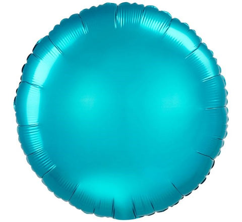 18in Aqua Satin Luxe Circle Foil Balloon