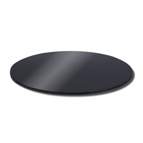 10" Glossy Black Round Premium Masonite (MDF) Cake Board Drum