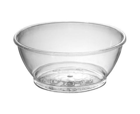 6oz Rnd Clear Scroll Design Bowls x 12