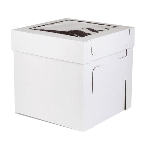 10"x10"x12" Heavy Duty Corrugated Super Deep Extra Strong Cake Box with Window