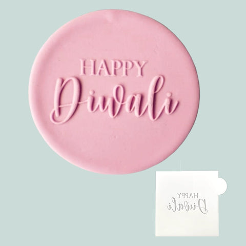 Happy Diwali  Debosser Cookie Fondant Biscuit stamp