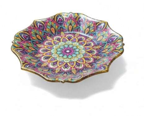 7" Bohemia Floral Paper Plates, 5 Pack