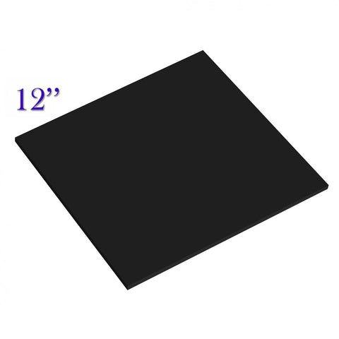 12" Square Masonite Board  3mm - Black