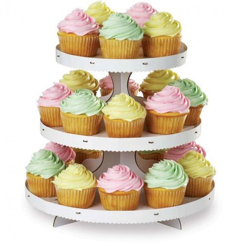 Wilton White Cupcake Stand with Borders []