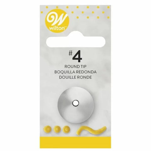 Wilton Round Decorating Tip/Nozzle No. 4 - Stainless Steel