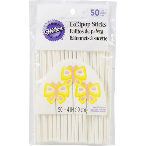 Wilton 4" Lollipop Sticks - Pack of 50 - New Code Expected [] - Limited Stock