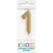 NO.1 MINI GOLD PIACK BIRTHDAY CANDLE