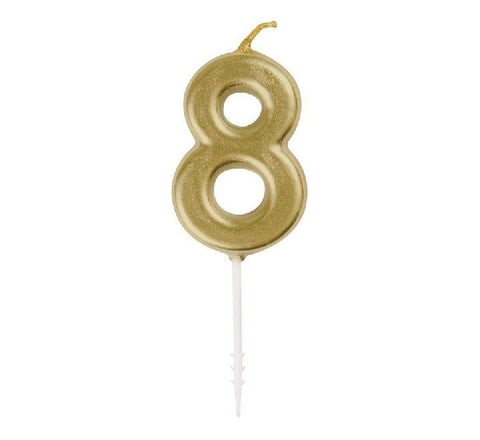 No.8 Mini Gold Candle