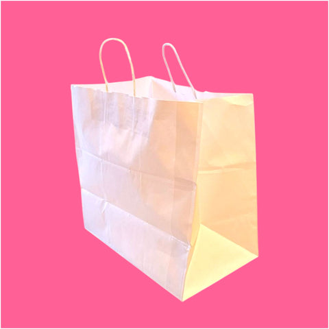 12 Cupcake XXL White Wide Base Bag  (380x250x380mm) -1x1
