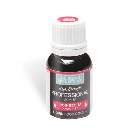 Squires Kitchen Professional Food Colour Liquid 20ml Poinsettia (Xmas Red)