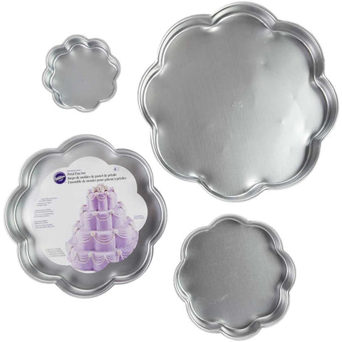 Wilton Petal Cake Tin Set - 6" 9" 12" 15" - Limited Stock