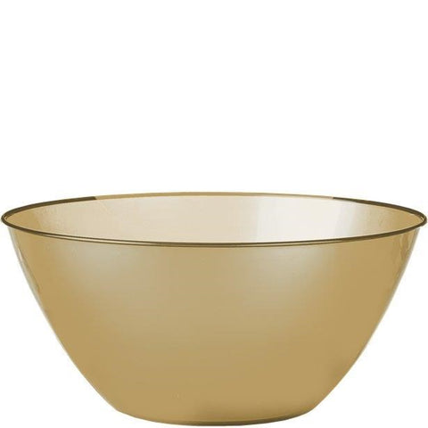 Gold Plastic Serving Bowl - 4.7L