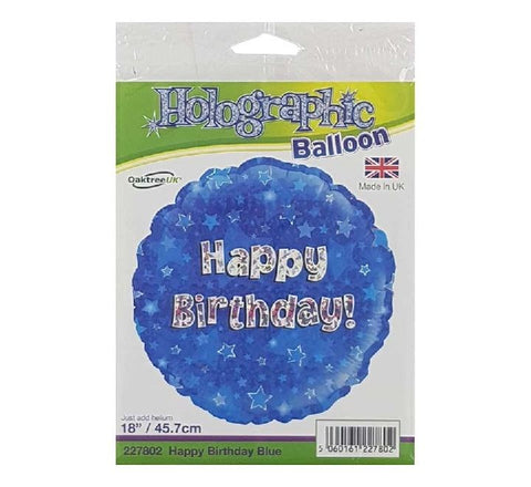 18" Blue Happy Birthday  Foil Balloon