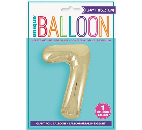 34" 7 GOLD Balloon