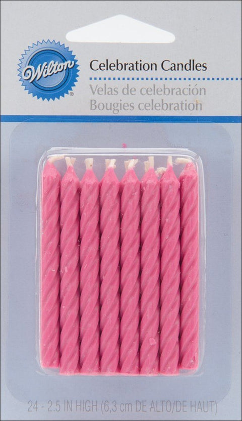 Wilton Pink Birthday Candles - Pack of 24 []