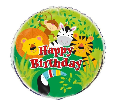 18"  Jungle Animal Foil Balloon