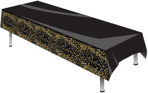 Sparkling Fizz Black and Gold Tablecover