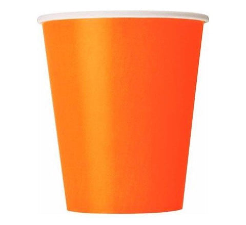 9oz Pumpkin Orange Cups (Pack of 14)