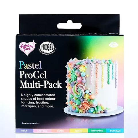 Rainbow Dust ProGel Food Colour - Pastel Multipack - SUGARSHACK