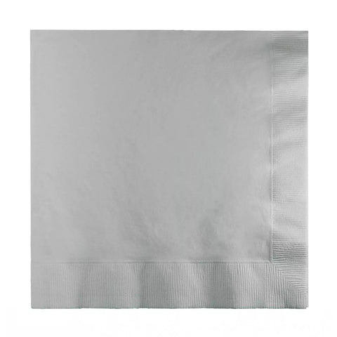 33cm 3ply Napkins - Silver (Pack of 50)