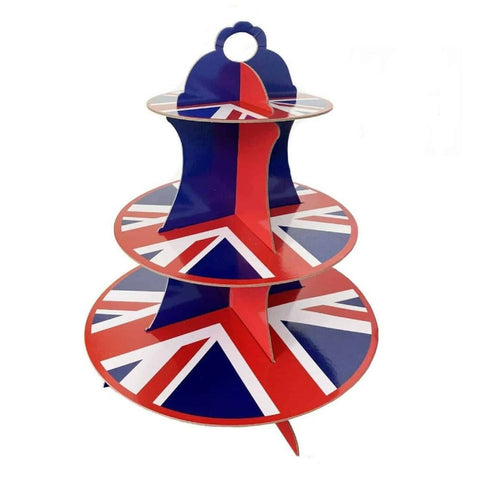 3 Tier Union Jack Cupcake Stand