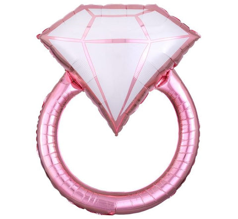 Blush Wedding Ring Supershape Balloon